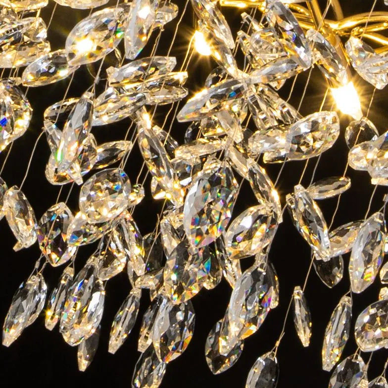 Golden Branch Shaped Luxurious Crystal Chandelier