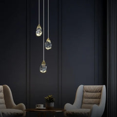 Lámparas de techo bola cristal modernas para sala elegante