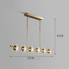 Lamparas de techo colgantes para comedor diseño lujo dorado
