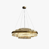 Vertical Flat Crystal Modern Pendant Light