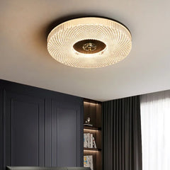 Lámpara de Techo Circular LED Regulable de Cristal