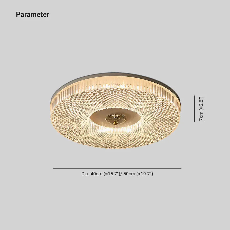 Radial Texture Ring Flush Ceiling Lights