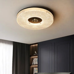 Lámpara de Techo Circular LED Regulable de Cristal