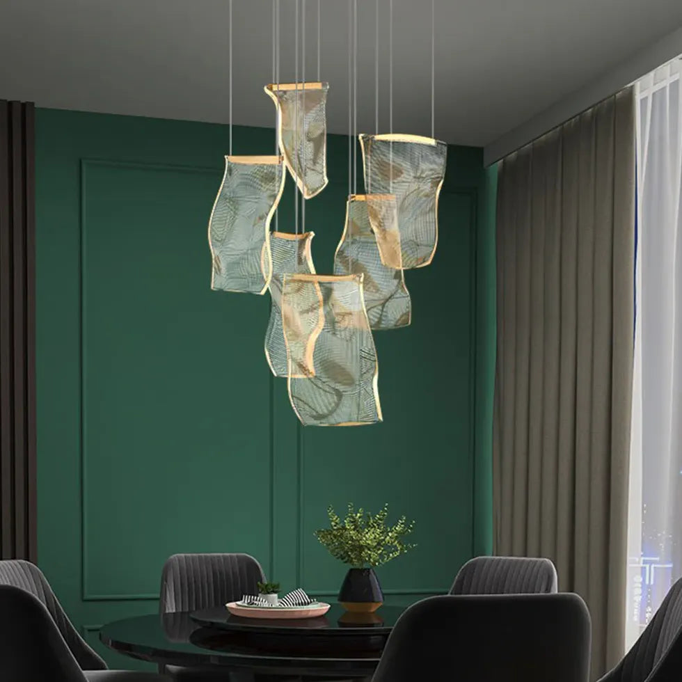 Flow Irregular Gold for Dining Room Chandelier