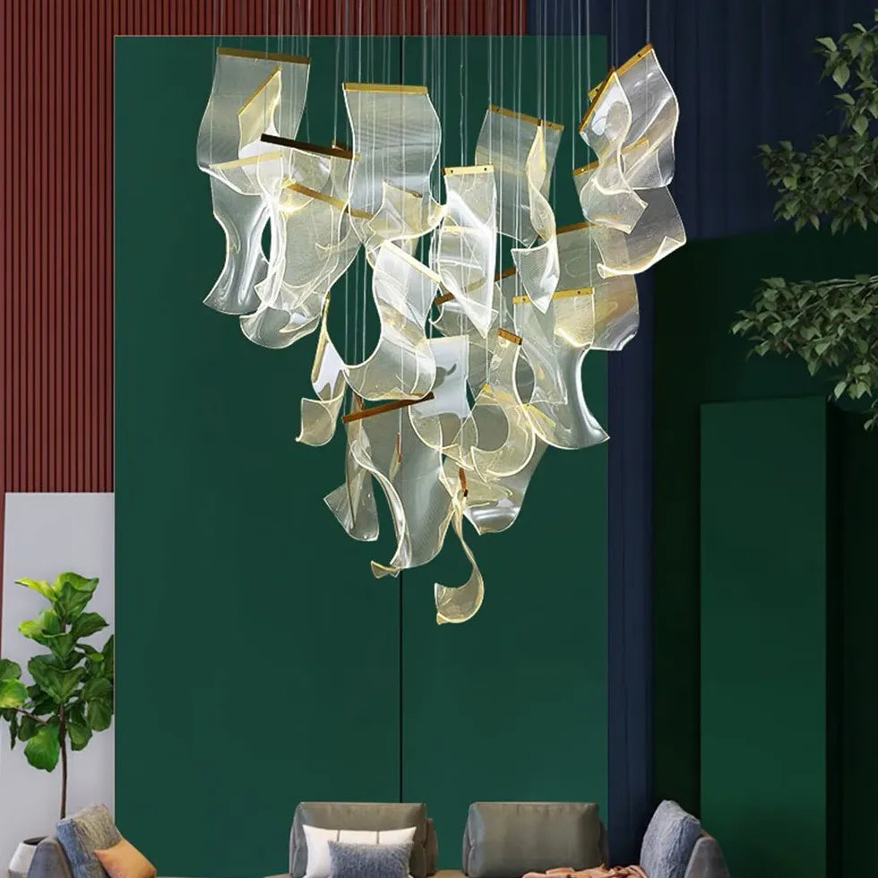 Flow Irregular Gold for Dining Room Chandelier