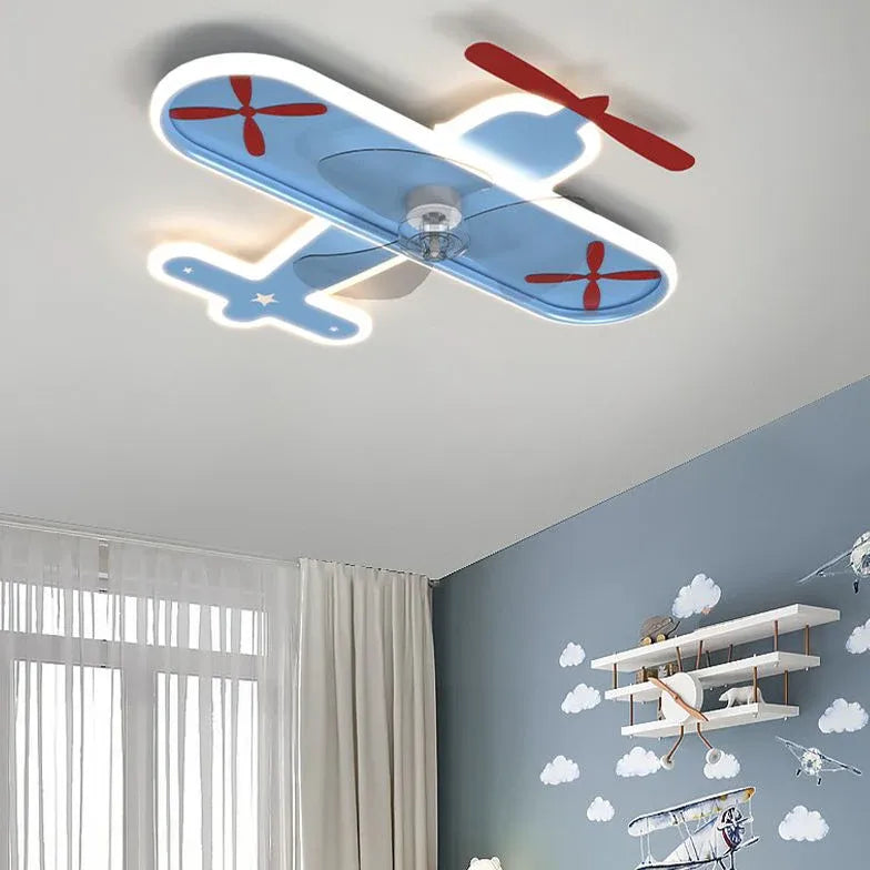 Red Windmill Bedroom Ceiling Fan With Light