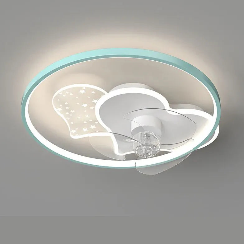 Transparent Cloud LED Ceiling Fan With Light