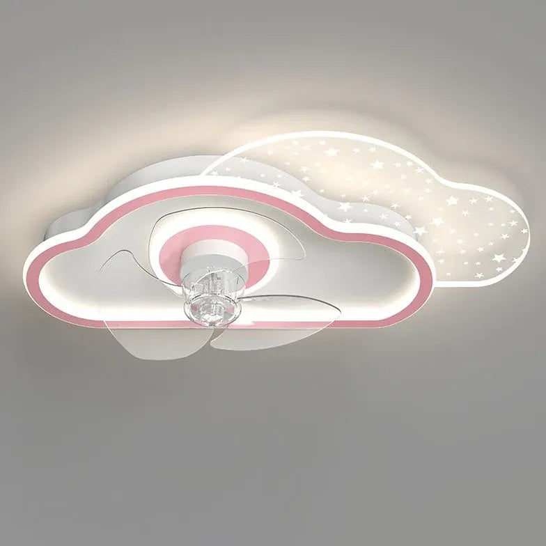 Transparent Cloud LED Ceiling Fan With Light