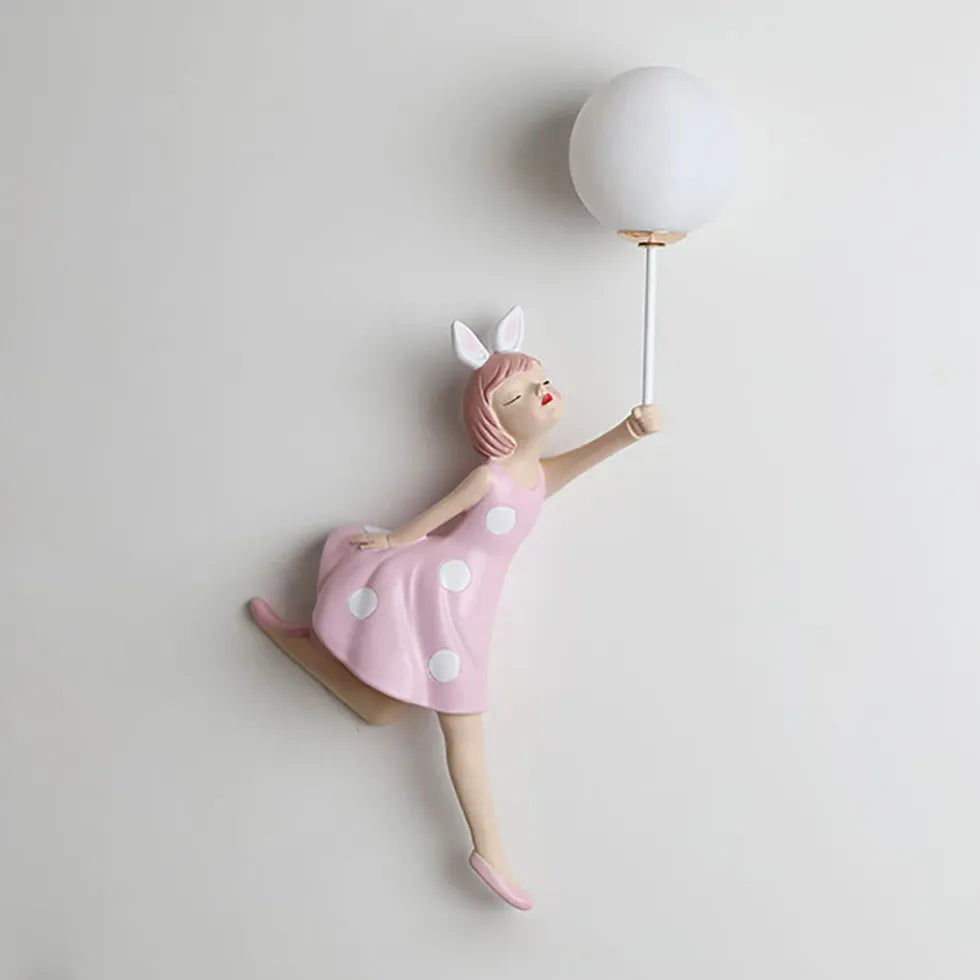 Girl Shaped Children's Bedroom Wall Lights