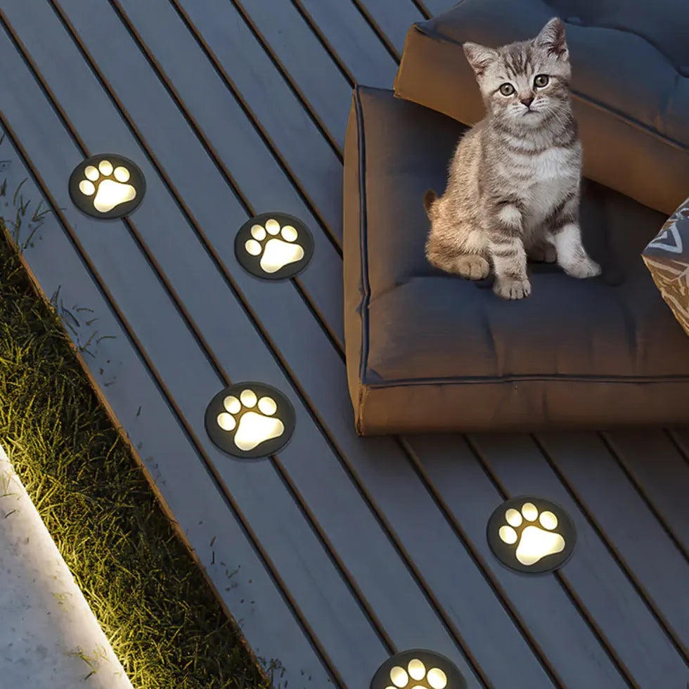 Luces de exterior para jardín con forma de pata de gato 