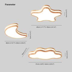 Lamparas de madera de techo diseño en forma de luna