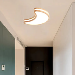 Lamparas de madera de techo diseño en forma de luna