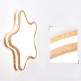 Lamparas de madera de techo diseño en forma de luna