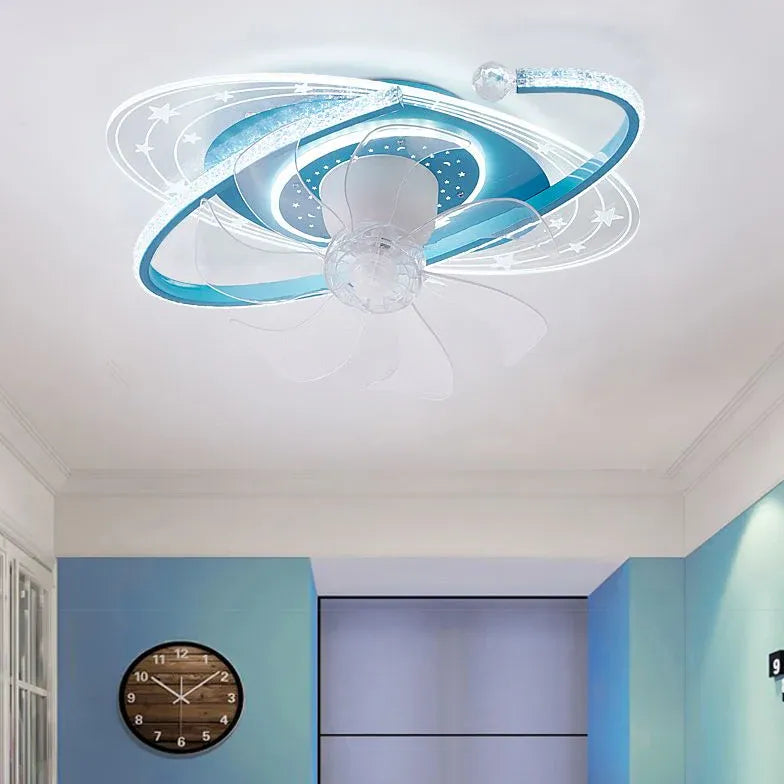 Blue Star Modern Ceiling Fan With Light