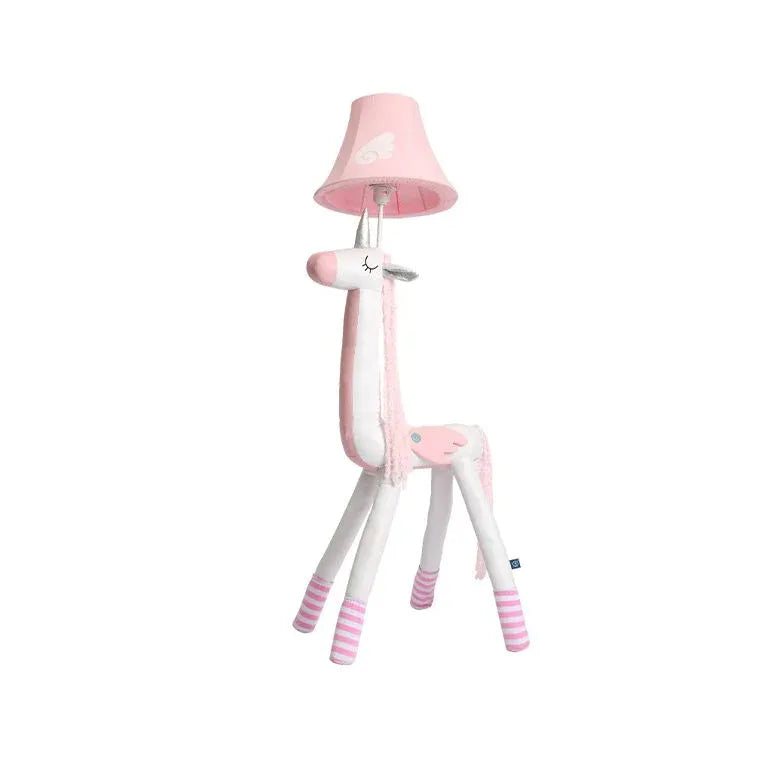 Cartoon Giraffe White and Pink Floor Lamp