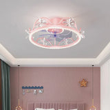 Crystal Frame Modern Ceiling Fan With Light