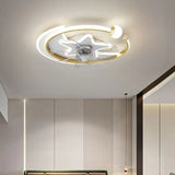 Star Ring Bedroom Ceiling Fan With Light