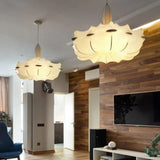 Irregular-Shaped White Fabric Artistic Pendant Light