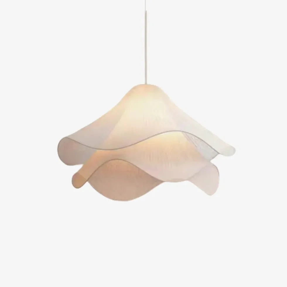 Layered Petal-Shaped White Modern Pendant Light