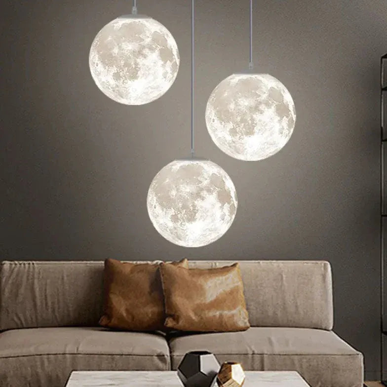 Moon Texture Modern Pendant Light