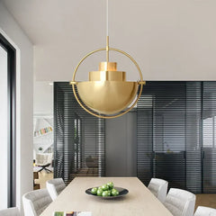 Lamparas suspendidas comedor estilo moderno de hierro dorado