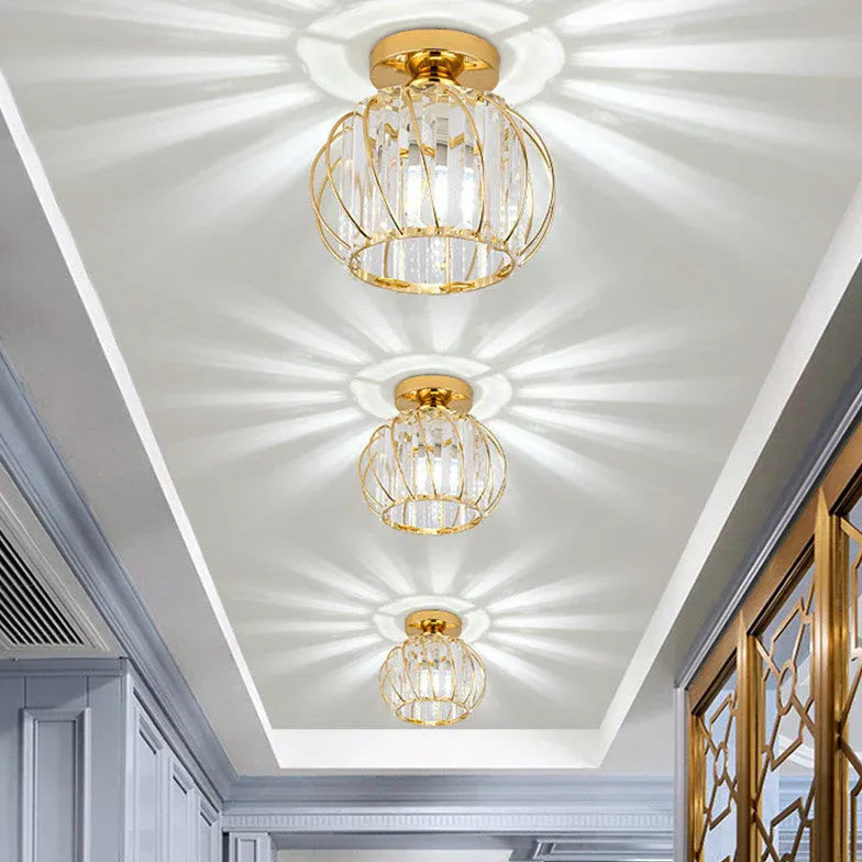 Lamparas de pasillo modernas con cristal LED elegante