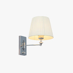 Apliques de luz pared modernos diseño en cono de tela blanca
