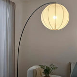 Fabric White Globe Floor Lamp & Pendant Light