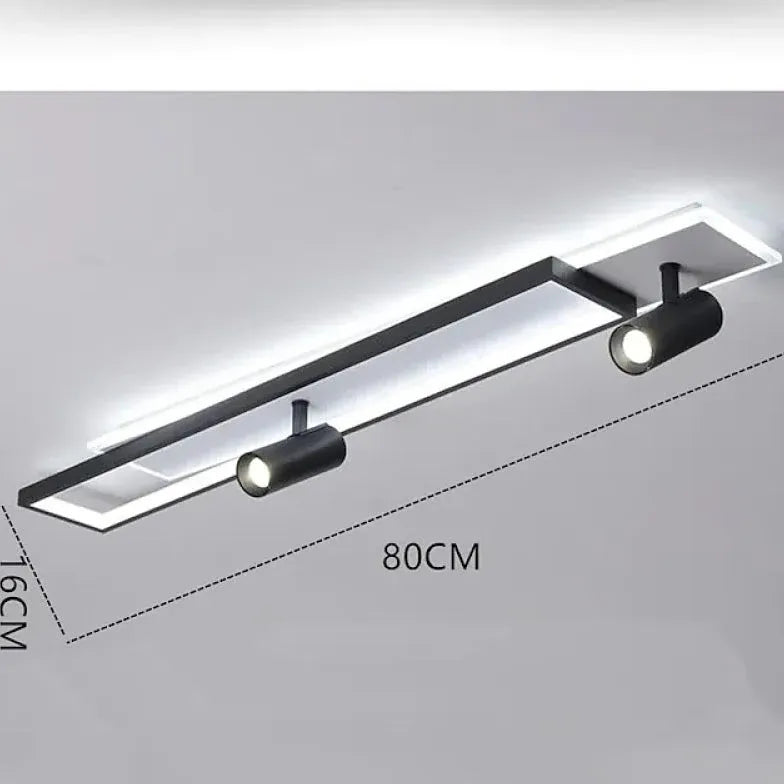 Foco empotrable diseño rectangular para pasillo sencillo