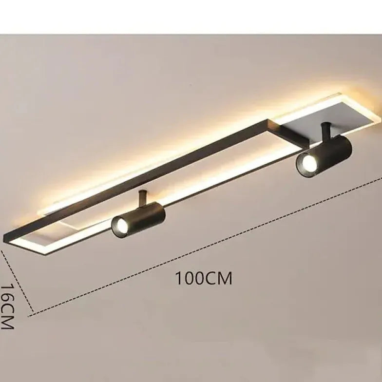 Foco empotrable diseño rectangular para pasillo sencillo