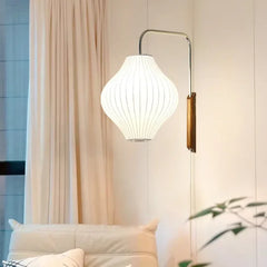 Apliques pared interior modernos diseño farol blanco con enchufe