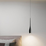 Lámpara colgante minimalista de gota LED regulable en altura para mesita de noche