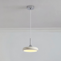 Lámpara Colgante Plato Moderna LED Beige con Altura Regulable para Comedor