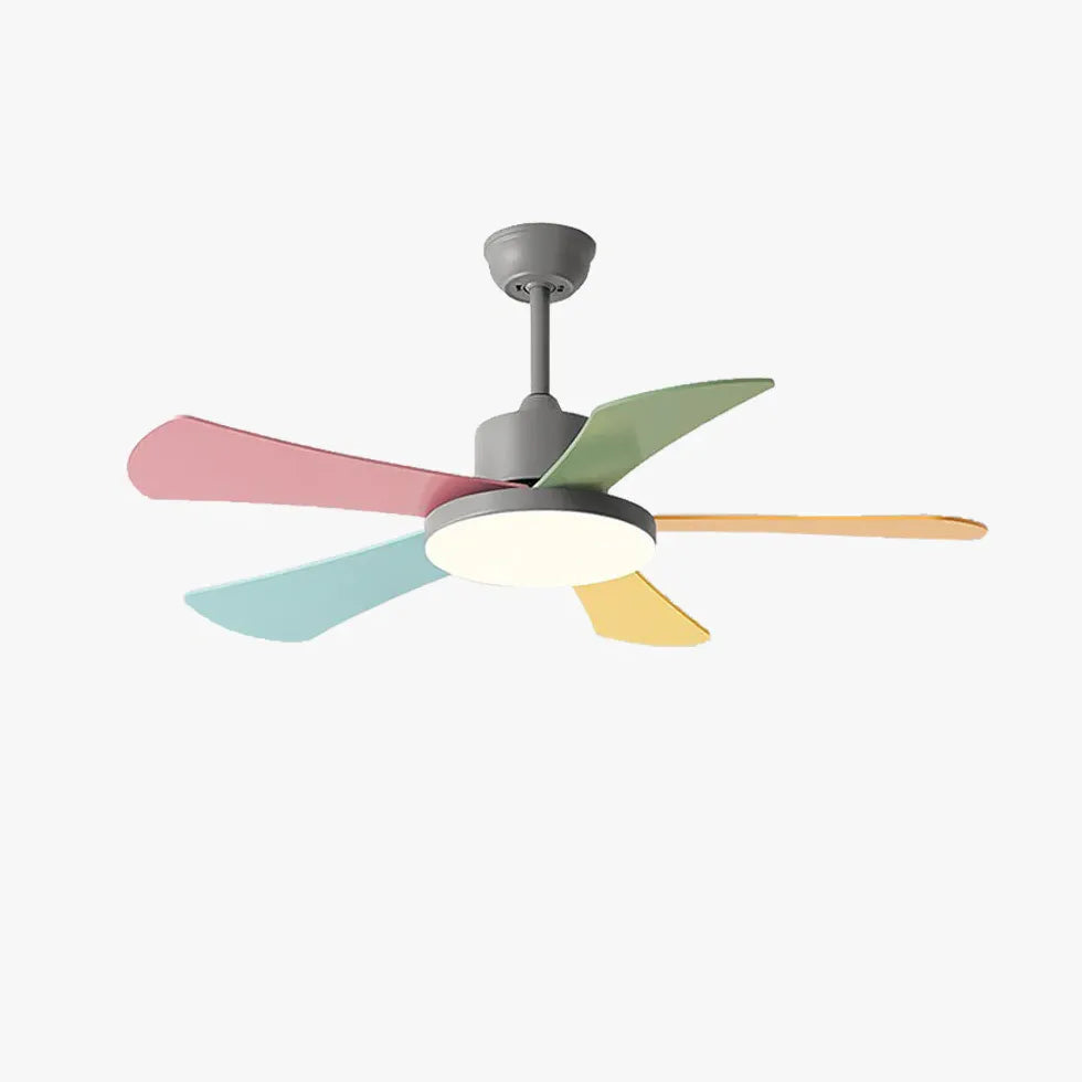 Colored Fan Blades Ceiling Fan with Light