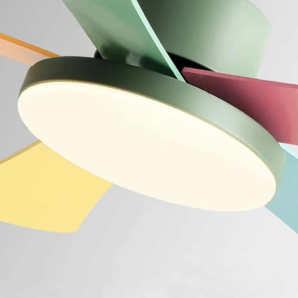 Colored Fan Blades Ceiling Fan with Light