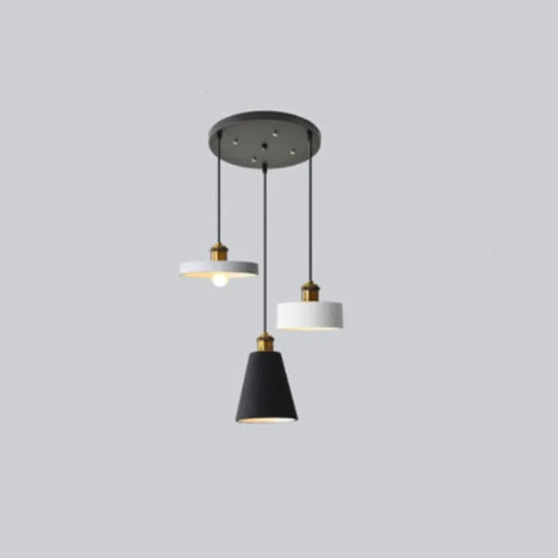 Black Round Cake Dining Room Pendant Light