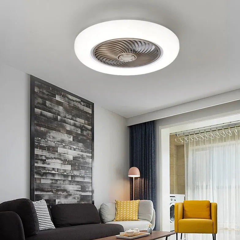 Ultra-Thin Modern Ceiling Fan with Light