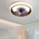 Transparent Round Modern Ceiling Fan with Light