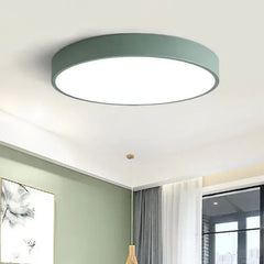 Lamparas LED de techo para empotrar redonda color macaron