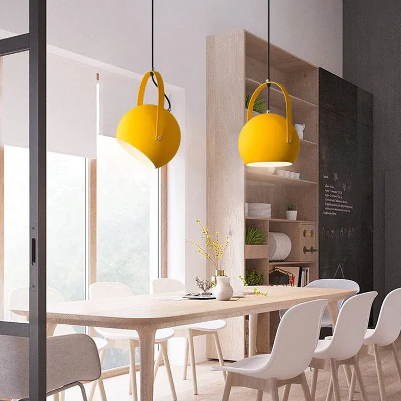 Open Handle Round Modern Pendant Light