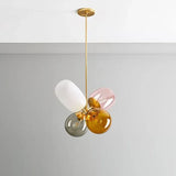 Colorful Flowers Glass Pendant Light