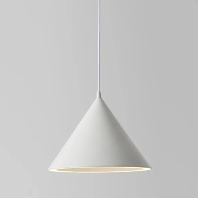 Creamy White Cone Modern Pendant Light