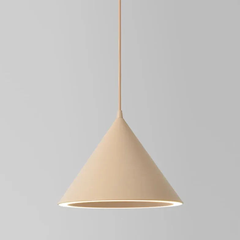 Creamy White Cone Modern Pendant Light