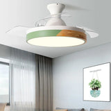 Gray Disc LED Ceiling Fan with Light