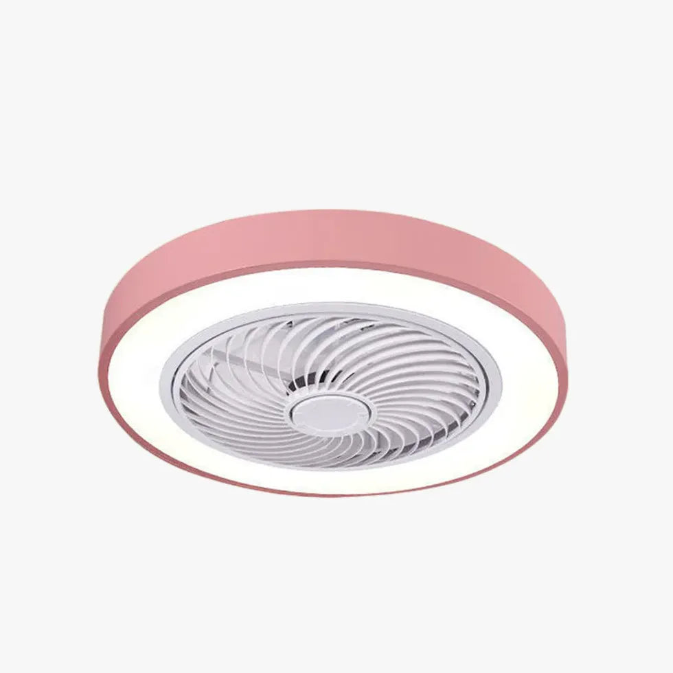 Pink Mute Modern Ceiling Fan with Light