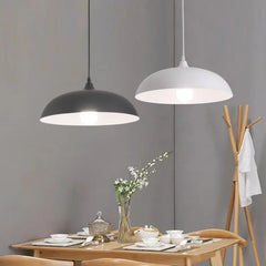 Lámpara nórdica colgante diseño minimalista en forma de semicírculo