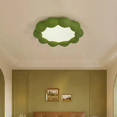 Lamparas de techo blanco diseño en forma de nubes estilo crema