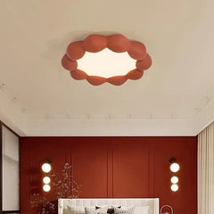 Lamparas de techo blanco diseño en forma de nubes estilo crema