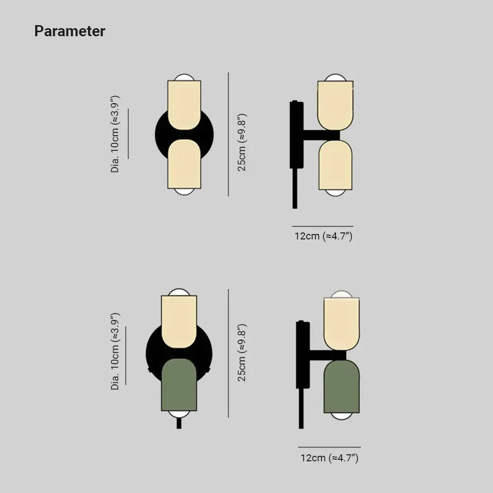 Lamparas apliques de pared para dormitorio color Macron
