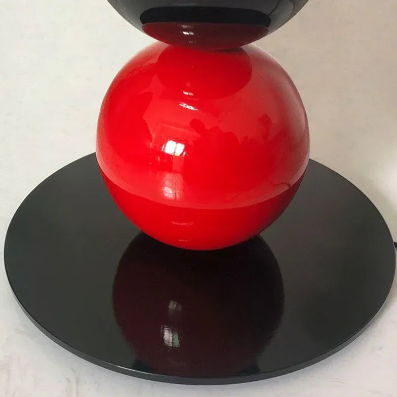 Vertical Spherical Red Metal Floor Lamp